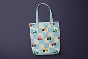 Little Cars Checkerboard Pattern, a Pattern Graphic by Irina Ostapenko (Thumbnail 4 of 5)