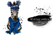 Set zebra portraits .4 styles, an Animal Illustration by art_mouse (Thumbnail 2 of 8)