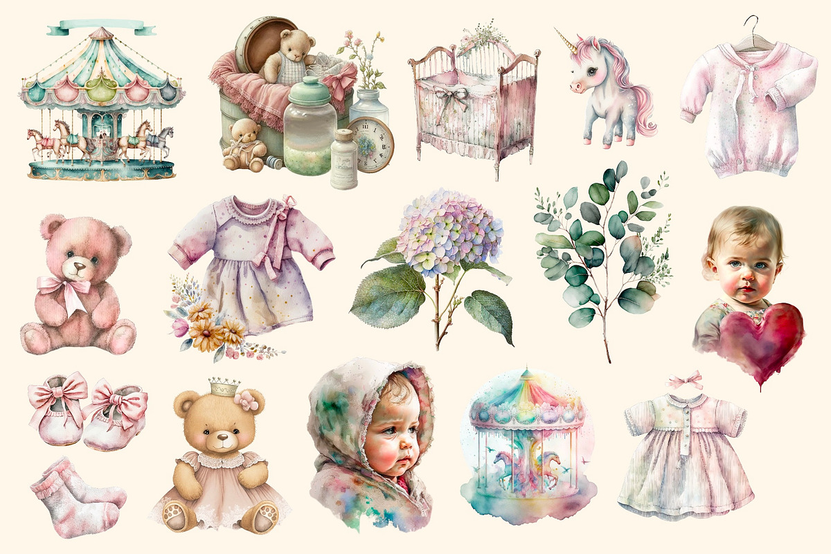 Rosy Dreams, Nursery Collection, a Decorative Illustration by Hello My Print (Photo 5 of 12)