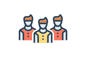 People crew color icon, a Duotone Icon by Creative priyanka