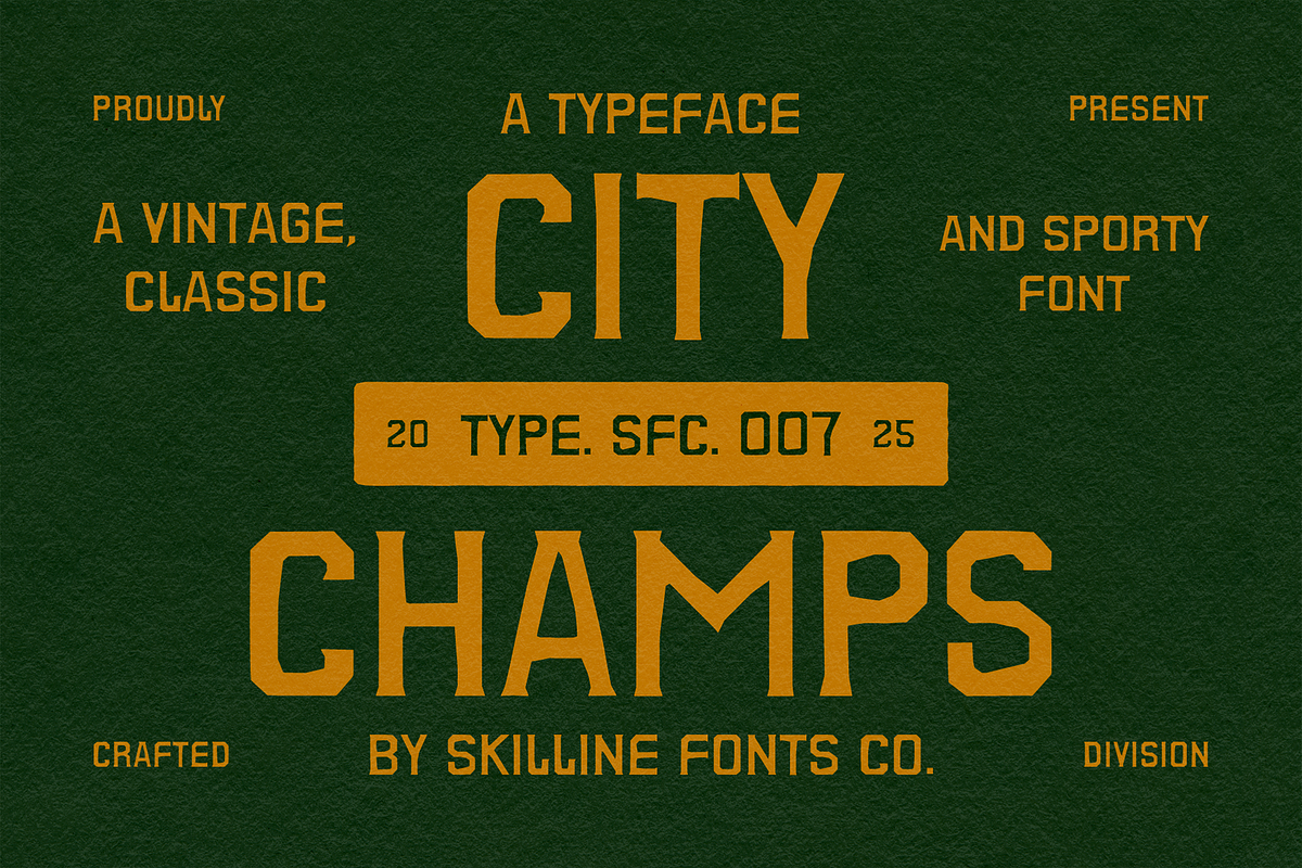 SFC City Champs, a Slab Serif Font by Skilline Supply Co. (Photo 1 of 8)