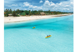 Aerial view of people kayaking in, a Nature Photo by den-belitsky