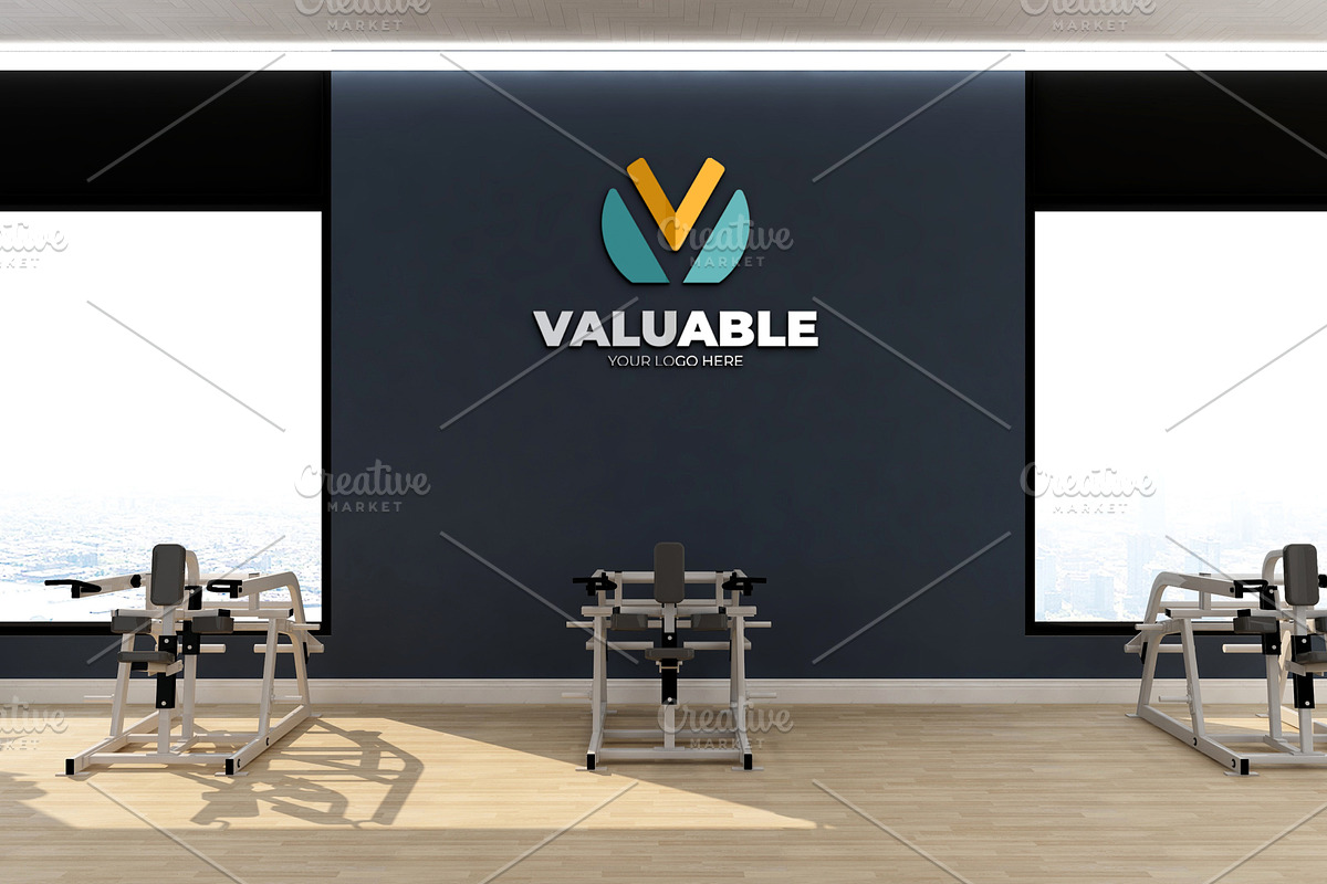 Gym Wall Logo Mockup PSD, a Product Mockup by Ayy (Photo 5 of 24)