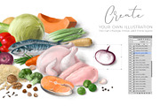 Diets Creator. Element Set, a Food Illustration by LeiaSW (Thumbnail 7 of 8)