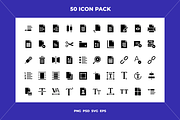 Text edition icons, an Outline Icon by Wencory (Thumbnail 1 of 2)