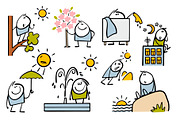 Cartoon seasons set 1., a Person Illustration by eka panova (Thumbnail 4 of 5)