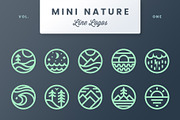 Mini Nature Line Logos - Volume 1, a Branding & Logo Template by Build Interactive (Thumbnail 1 of 5)