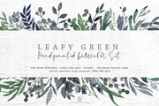 Leafy Green - Watercolor Set, a Graphic by SmallHouseBigPony (Thumbnail 1 of 13)