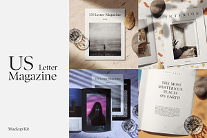 US Letter Magazine Mockup Kit