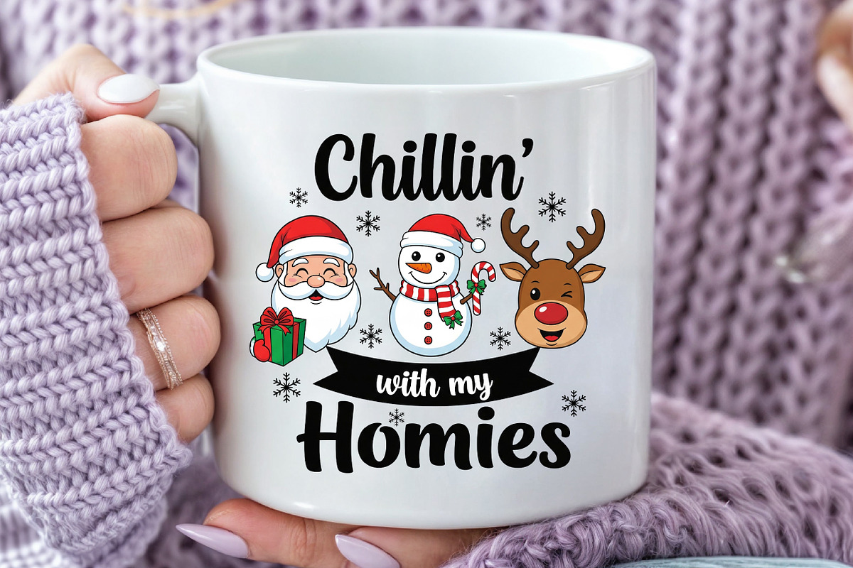 Chillin Christmas PNG, an Illustration by Black Bird Studio (Photo 3 of 4)
