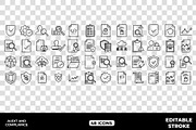 Audit Compliance Outline Icons, an Outline Icon by Unique Design Team (Thumbnail 1 of 3)