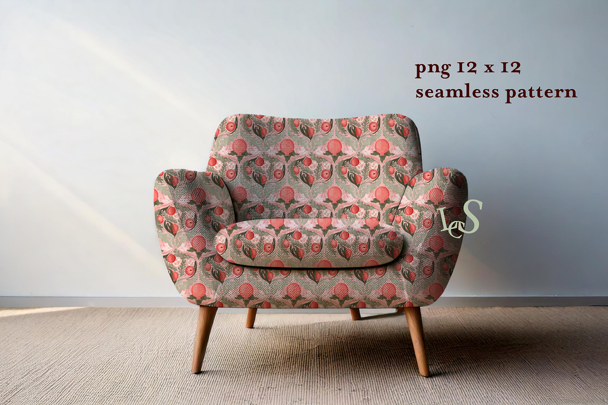 Pomegranate Seamless Pattern, a Pattern Graphic by Little Creative Scribbles (Photo 5 of 9)