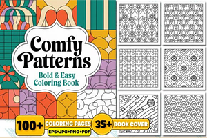 Bold & Easy Comfy Patterns Coloring, a Graphic by shopcosm