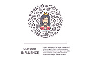 Influencer Marketing Set, a Person Illustration by Asya Malysheva (Thumbnail 7 of 9)