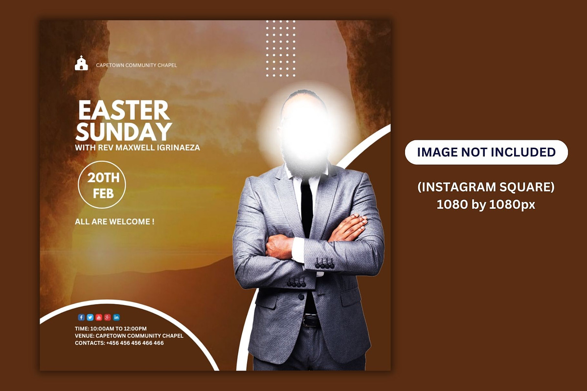 Easter Sunday Canva Design Template, a Social Media Template by Mishek Munene (Photo 2 of 4)