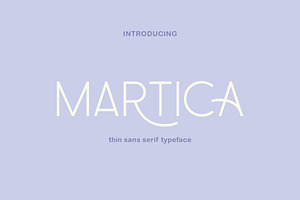 Martica - Thin Sans Serif Font, a Sans Serif Font by Pikgura