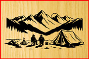 Mountain Landscape Silhouette Puzzle, a Seasonal Illustration by Designer_Momina (Thumbnail 3 of 10)