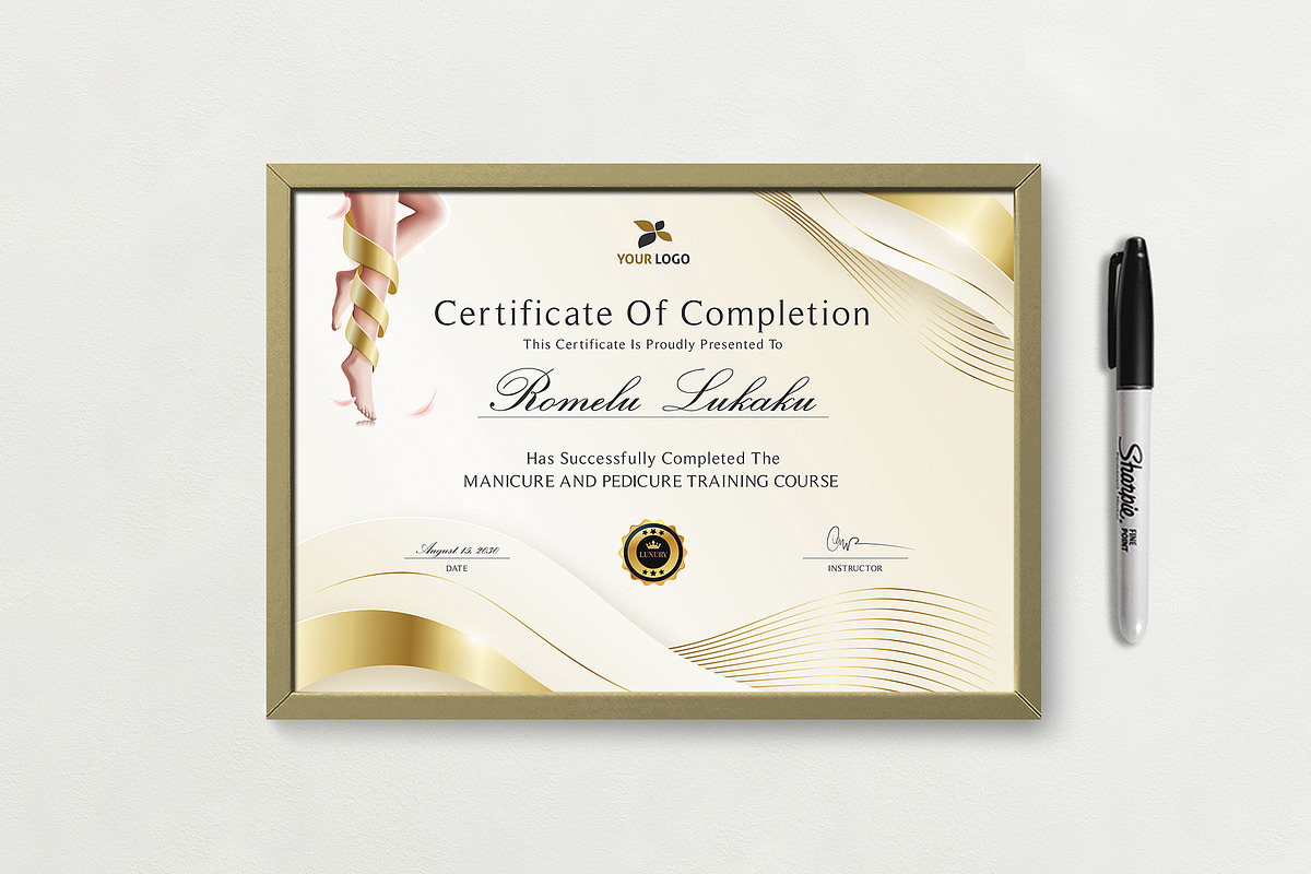 Manicure and Pedicure Certificate, a Stationery Template by DesignDevisers (Photo 5 of 10)