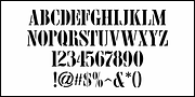 Nameplate Stencil JNL, a Font by Jeff Levine Fonts (Thumbnail 3 of 5)
