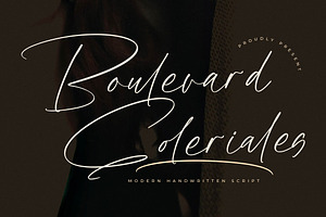 Boulevard Goleriales Modern Script