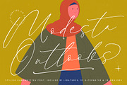 Modesta Outlook Stylish Handwritten, a Script Font by stylishtype.co (Thumbnail 1 of 20)