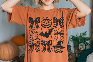 Halloween Coquette Bow PNG,, a Seasonal Illustration by Libby Wishes