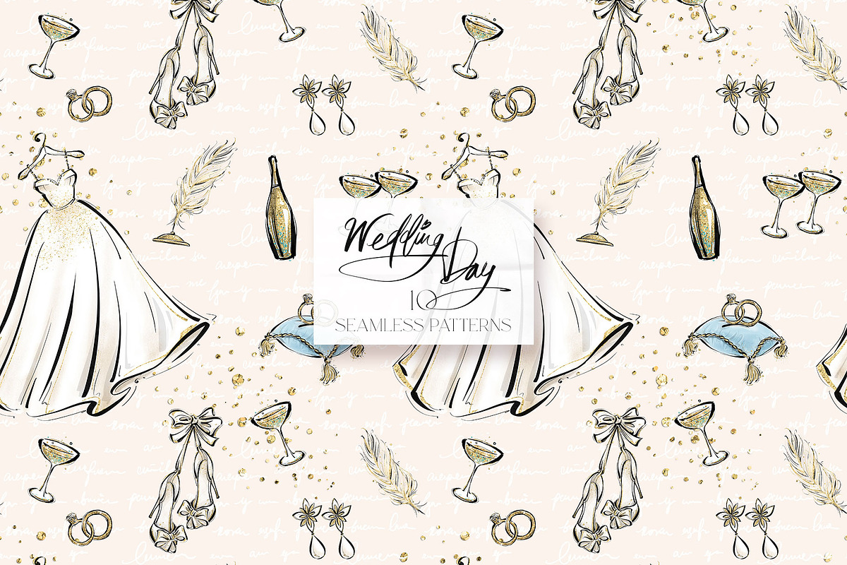 Wedding Day Papers Luxury Patterns, a Pattern Graphic by KaramfilaS (Photo 8 of 16)