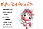 Baby Unicorns Sublimation Clipart Bu, a Work Illustration by CreationArt (Thumbnail 3 of 7)
