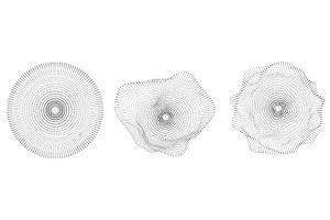 Radial dotted sphere shapes with, a Technology Illustration by art PVP - market