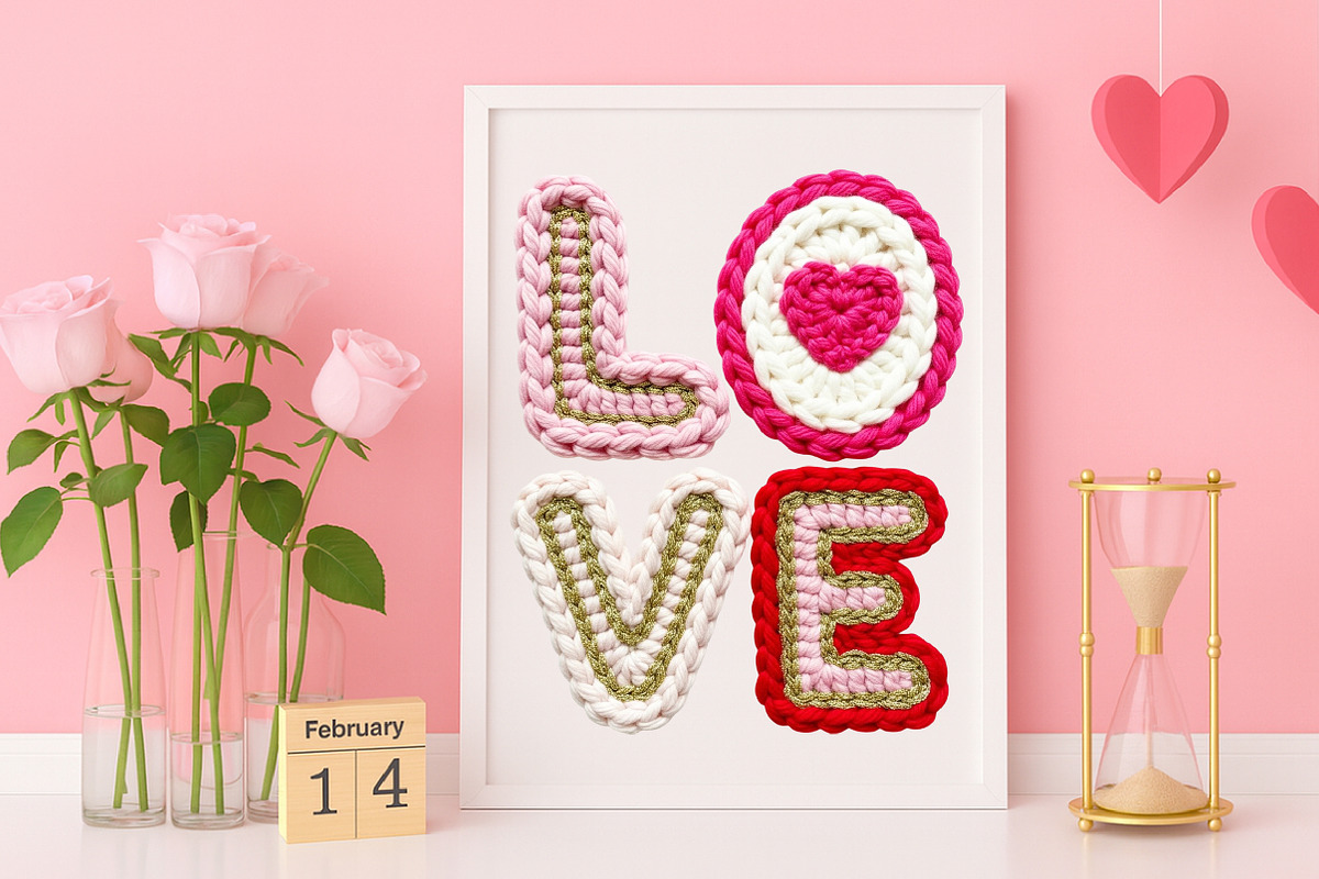 LOVE Yarn Png, Trendy Valentine Png, an Illustration by Canvas Craft (Photo 5 of 7)