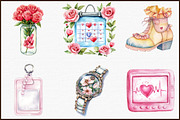 Watercolor Coquette Nurse Clipart, an Illustration by Sublimation Artist (Thumbnail 3 of 6)