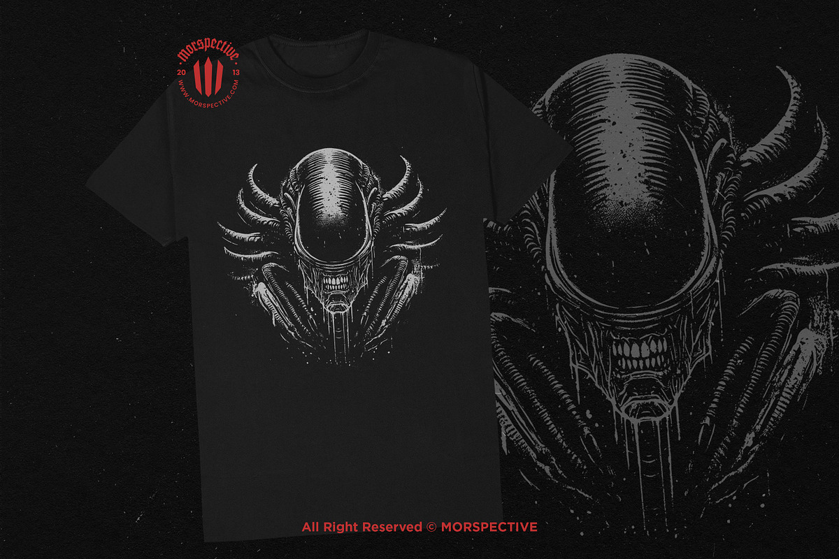 10 Bundle Dark Art Xenomorph Alien, an Illustration by Morspective (Photo 3 of 7)