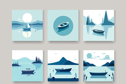 A lonely ship poster set.