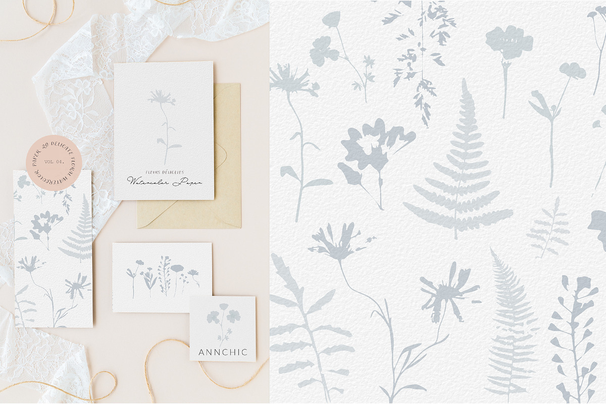 BUNDLE Floral watercolor paper, a Texture Illustration by Anna Sokol (Photo 51 of 71)