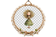 Watercolor Summer Girl Clipart, an Illustration by DreamArtGraphic (Thumbnail 4 of 8)