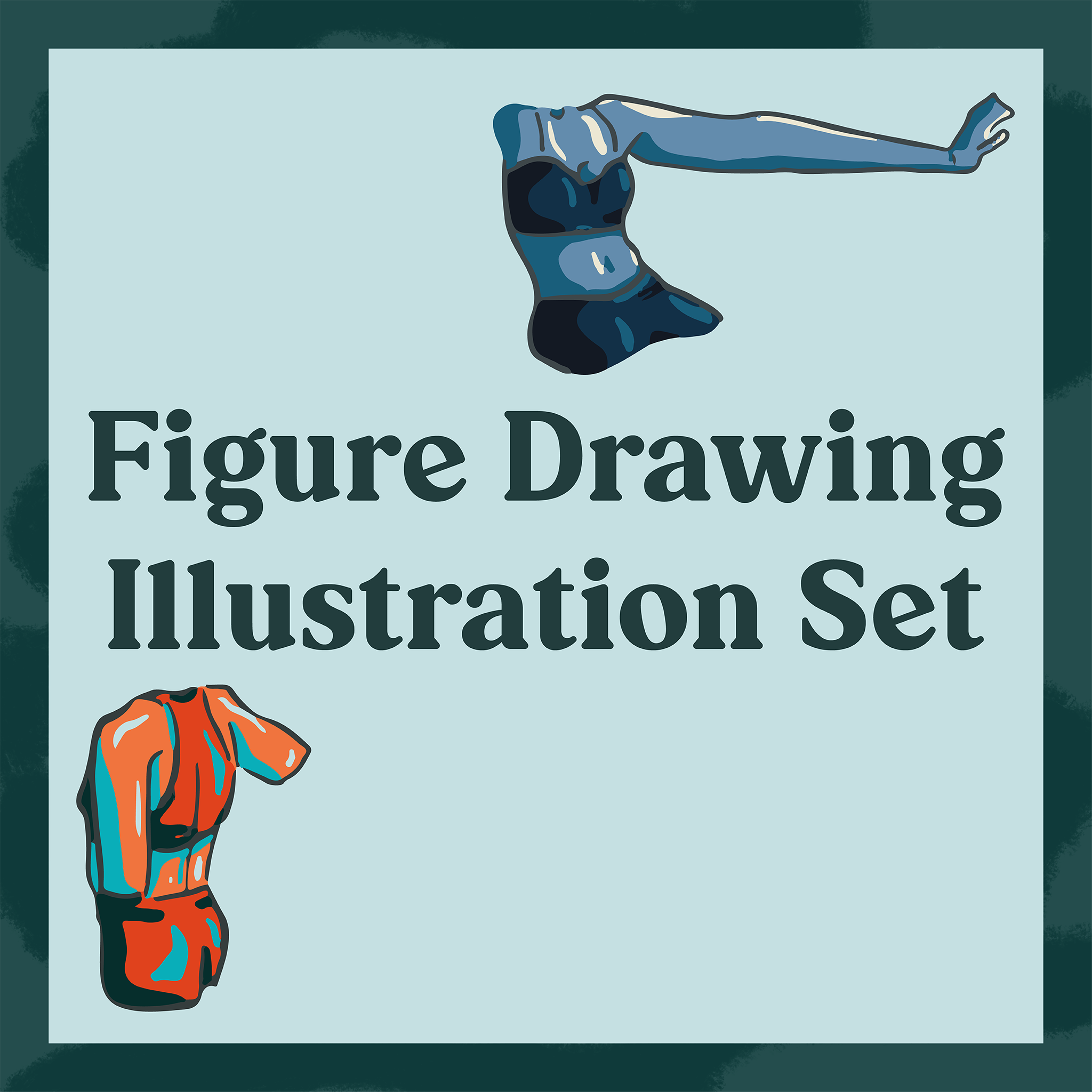 Figure Drawing Illustration Set | Creative Market