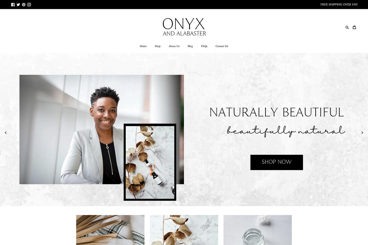 Shopify Theme | Onyx + Alabaster, a Templates & Theme by Easy Website Themes (Photo 1 of 7)
