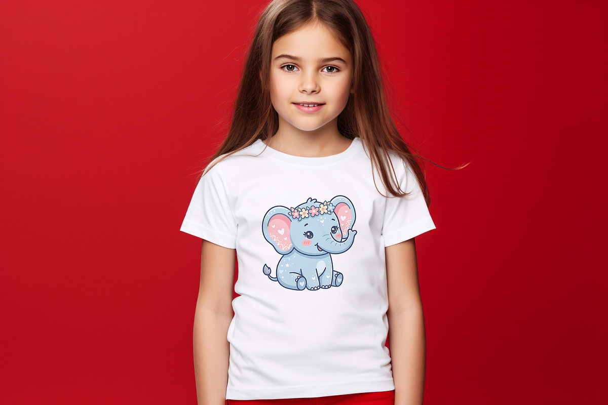 Cute Elephant Clipart, an Animal Illustration by Forhadx5 (Photo 7 of 10)