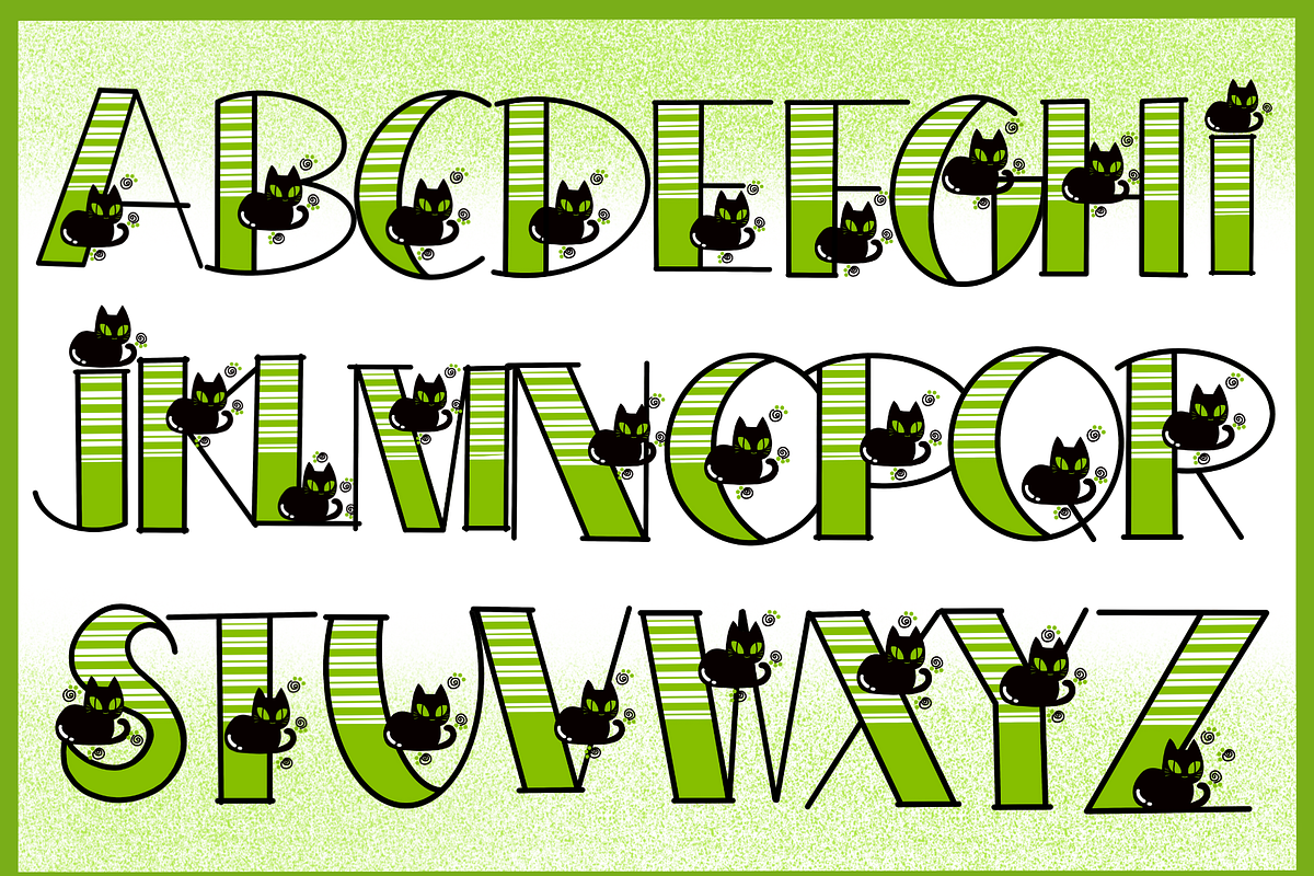 Black Cats-PNG fonts, a Handwritten Font by It me digital art (Photo 2 of 7)