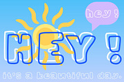 HEY an outline bubble font, a Handwritten Font by Eryn Rose Design (Thumbnail 2 of 18)
