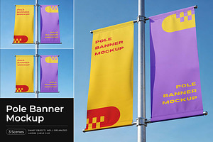 Pole Banner Mockup, an Advertising Mockup by Pitchlook.Studio
