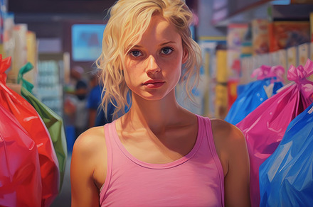 blonde in pink on shopping, a Photo by Pictures for you!!!!!!!!!