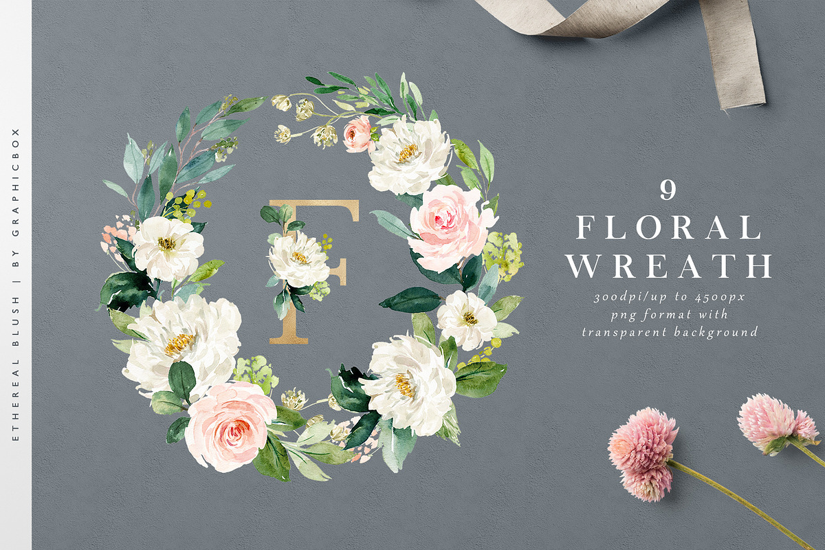 Ethereal Blush-Florals Graphic Set, a Decorative Illustration by Graphic Box (Photo 6 of 8)