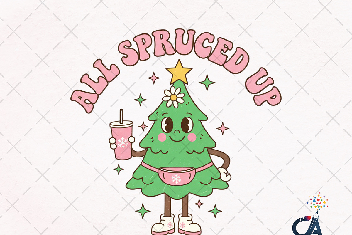All Spruced Up Christmas Tree PNG, an Illustration by Creative Art (Photo 1 of 6)