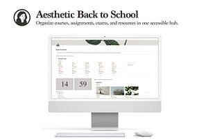 Aesthetic Back to School Notion