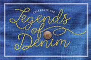 Stitched hand written font, a Script Font by Phil Marquet (Thumbnail 3 of 6)