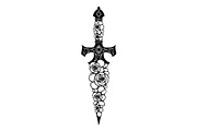 Ornamental Dagger Silhouette Bundle, an Object Illustration by Gaye Art (Thumbnail 12 of 31)