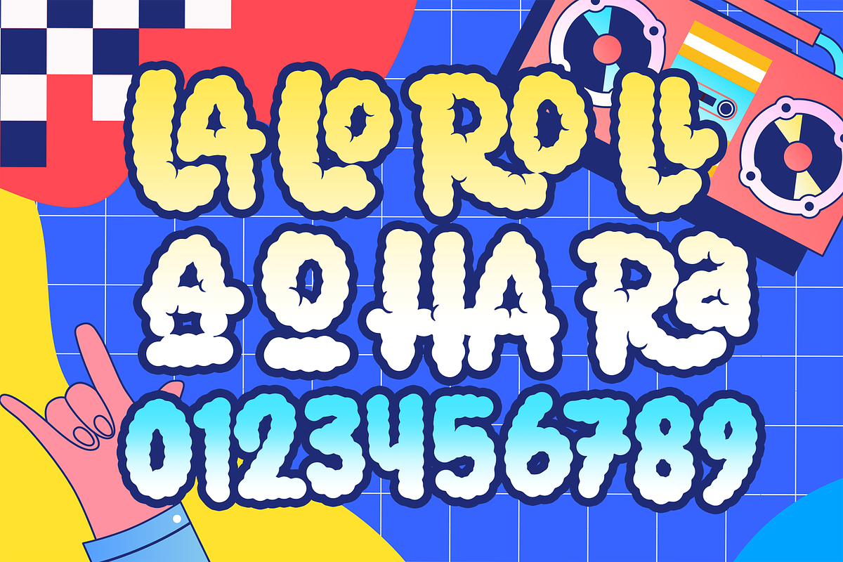 Child Candy CityPop Display Font, a Handwritten Font by dansdesign (Photo 3 of 6)