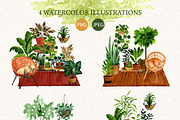 Home Decor Bundle. Watercolor set, an Object Graphic by JuliaBadeeva (Thumbnail 19 of 21)