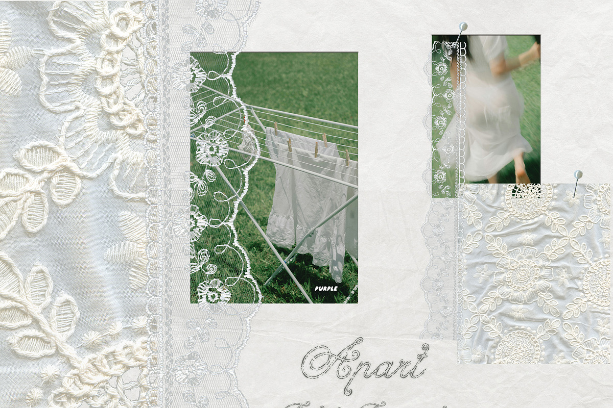 Textile, Lace & Paper Fragments, an Object Graphic by Purple (Photo 6 of 14)